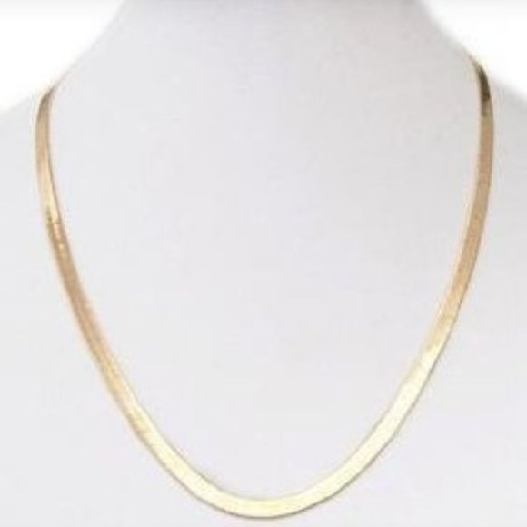 Gold plated Herringbone Necklace - Picture 3 of 3